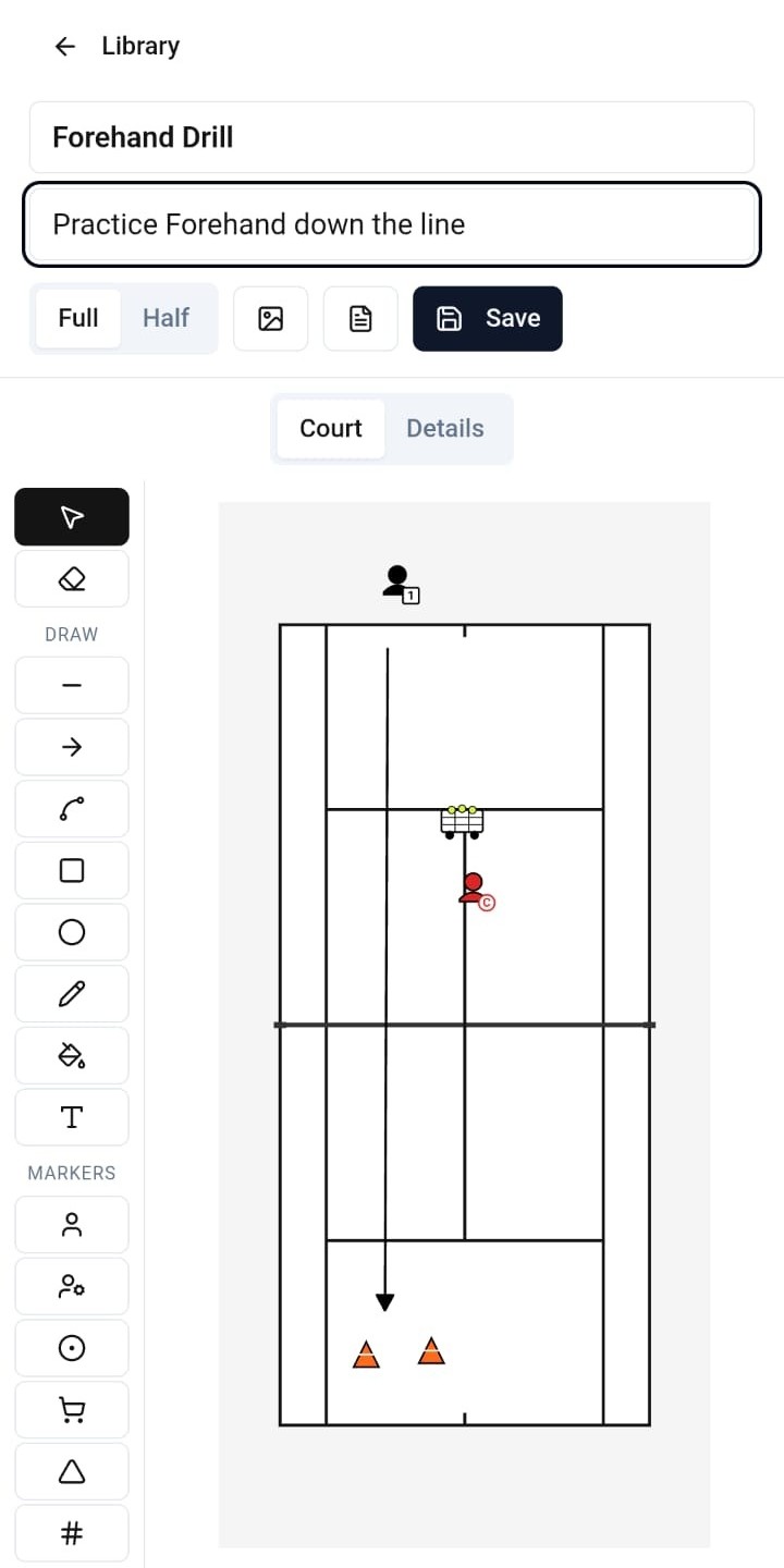 UNDER ARM SERVE PLANNER — passo 1